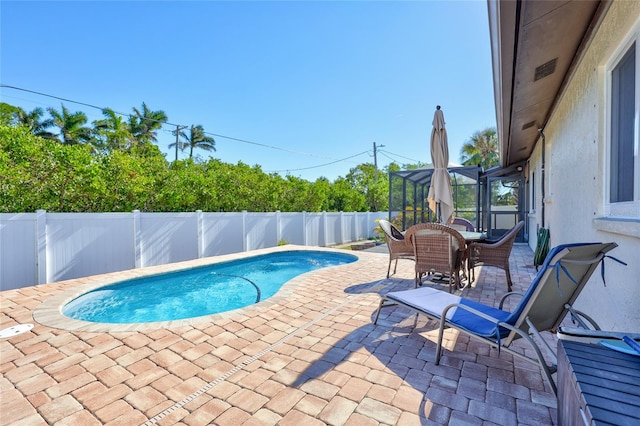 view of pool with a patio