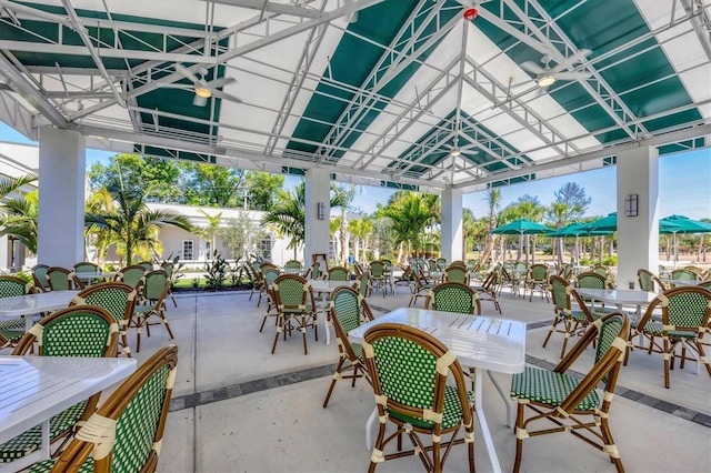 11265 Mc Dermott Ct, Englewood, FL 34223 - view of patio featuring outdoor dining area and a gazebo
