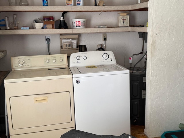 laundry area featuring washer and dryer