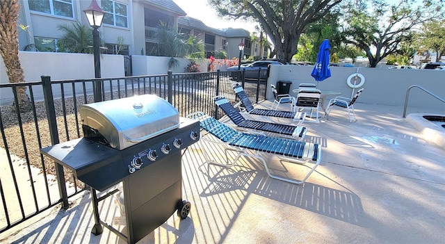 view of patio / terrace with area for grilling