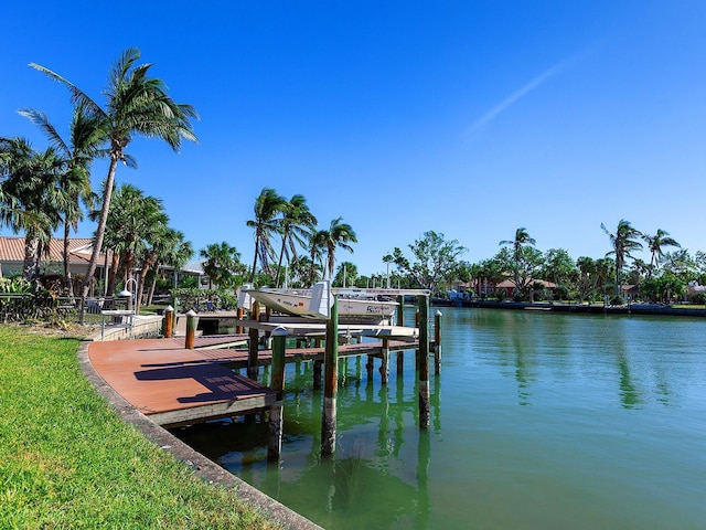 508 Siesta Dr, Sarasota, FL 34242 - dock area with a water view and boat lift