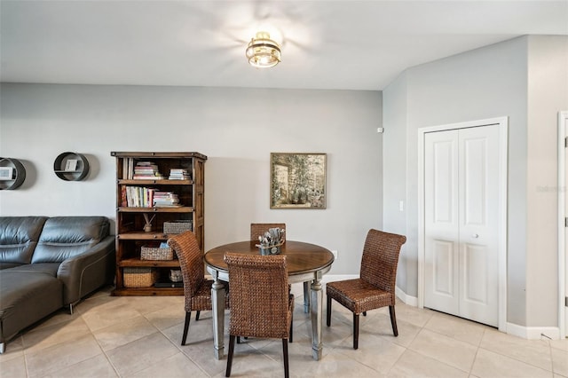 dining room featuring light tile patterned floors