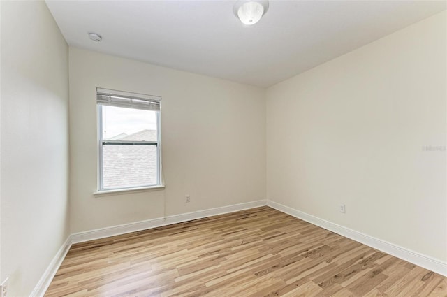 empty room featuring light hardwood / wood-style flooring