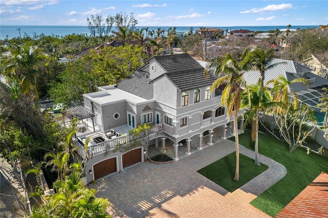 8855 Midnight Pass Rd, Sarasota, FL 34242 - aerial view of property and surrounding area featuring a nearby body of water