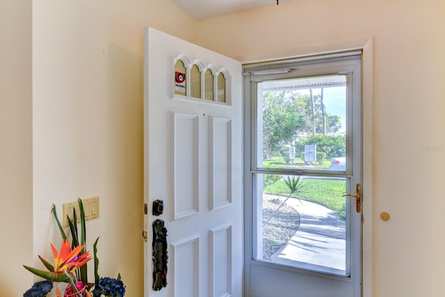 view of doorway to outside