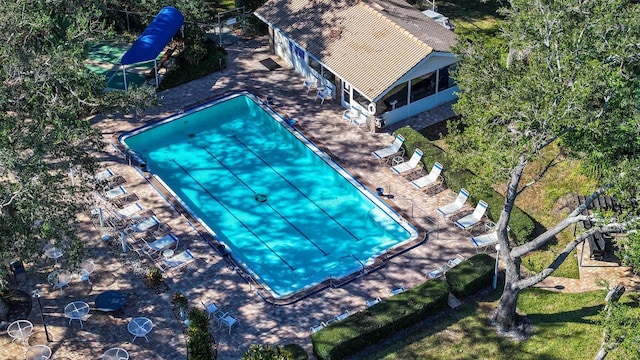 birds eye view of property