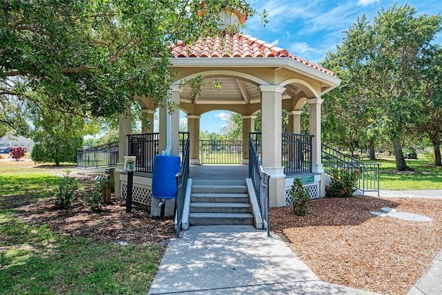 exterior space with a porch