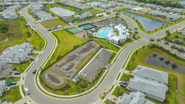 17744 Savory Mist Cir, Bradenton, FL 34211 - aerial view with a residential view and a water view