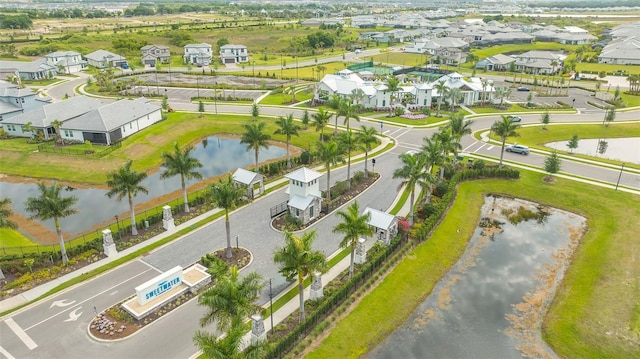 17744 Savory Mist Cir, Bradenton, FL 34211 - aerial view featuring a water view and a residential view