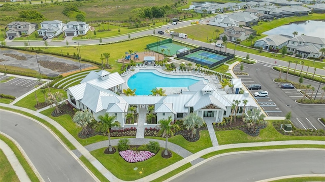 17744 Savory Mist Cir, Bradenton, FL 34211 - aerial view with a residential view