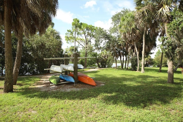 view of yard featuring a playground