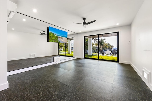 unfurnished room featuring ceiling fan