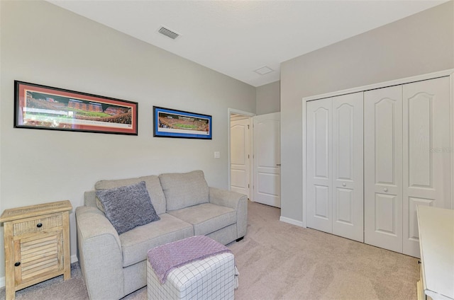 view of carpeted living room