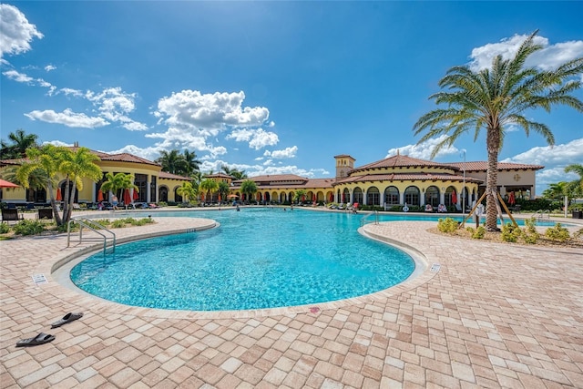 view of pool with a patio area