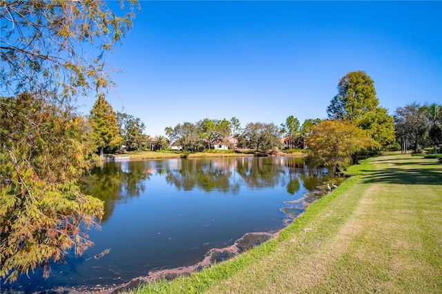 view of water feature