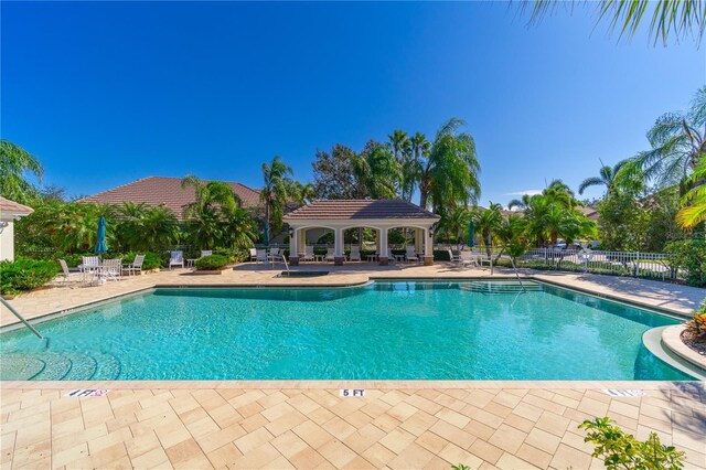 view of pool with a patio area