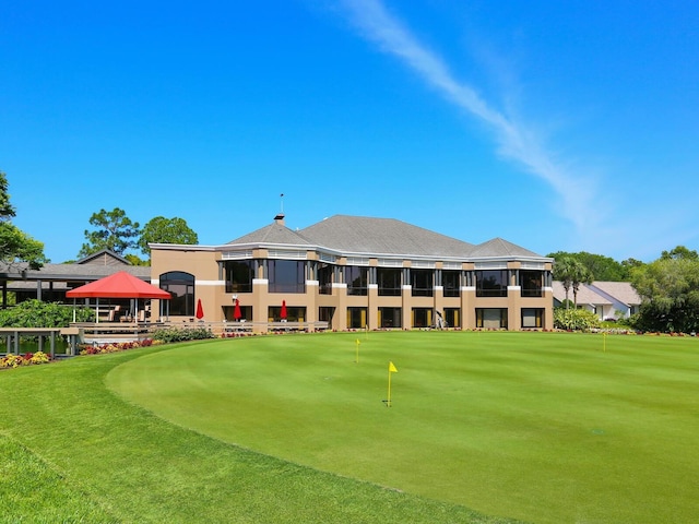 view of property's community with a gazebo