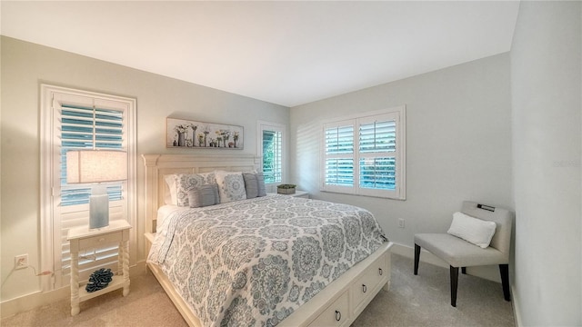 view of carpeted bedroom