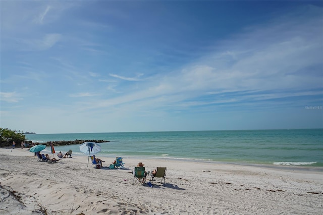 water view featuring a view of the beach