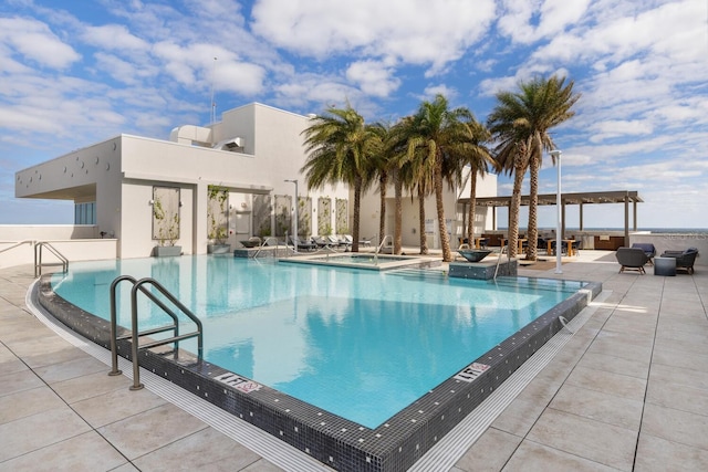 view of pool with a patio