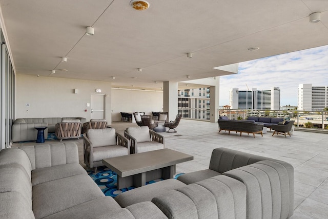 view of patio / terrace featuring an outdoor living space