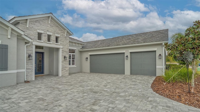 view of front of home featuring a garage