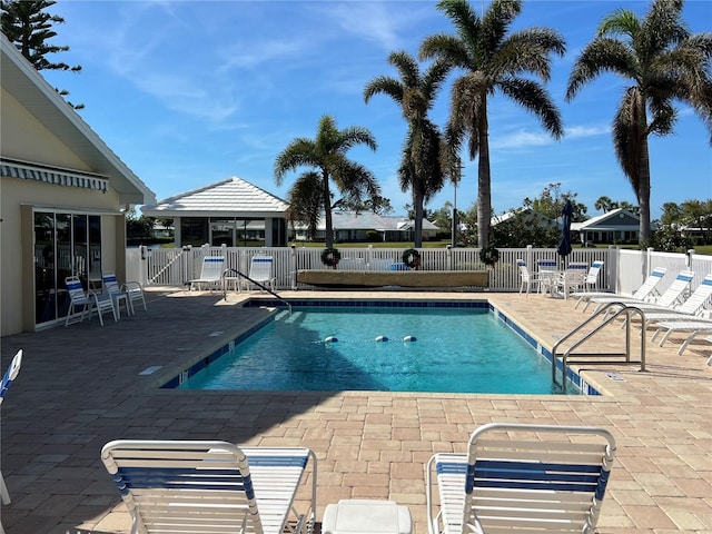 view of pool with a patio area