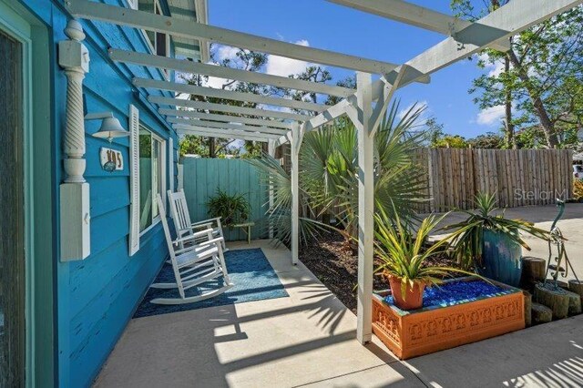 view of patio / terrace with a pergola