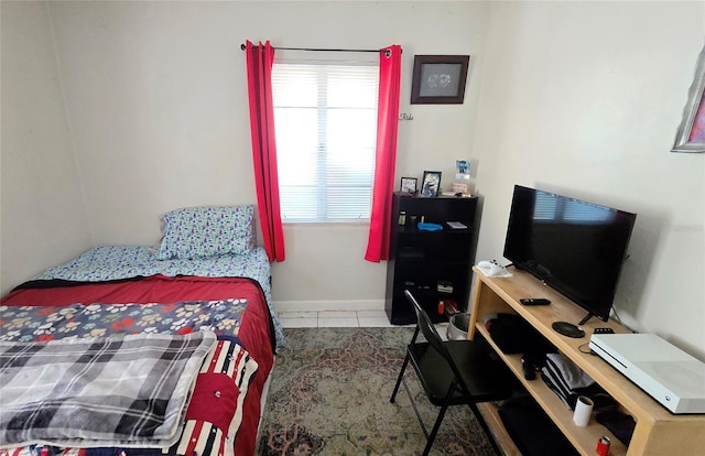 view of tiled bedroom