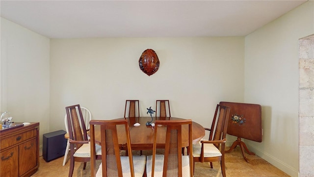 view of dining room