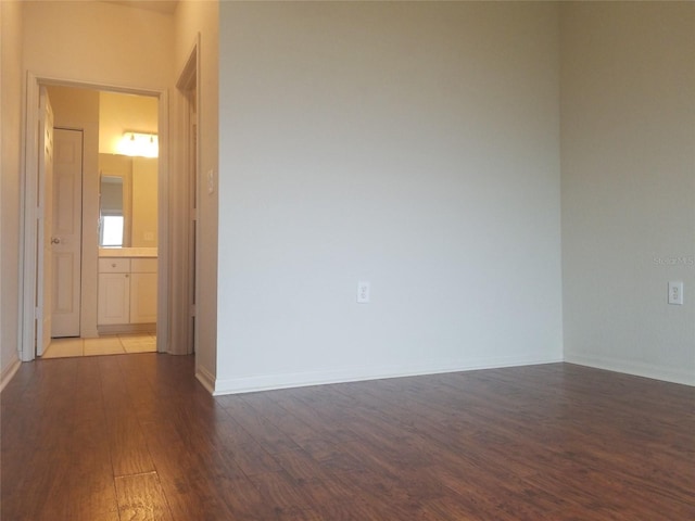 empty room featuring light wood-type flooring