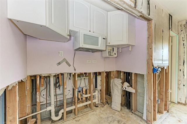 kitchen with white cabinets