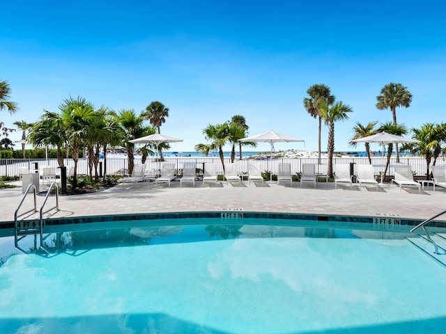 view of pool with a patio