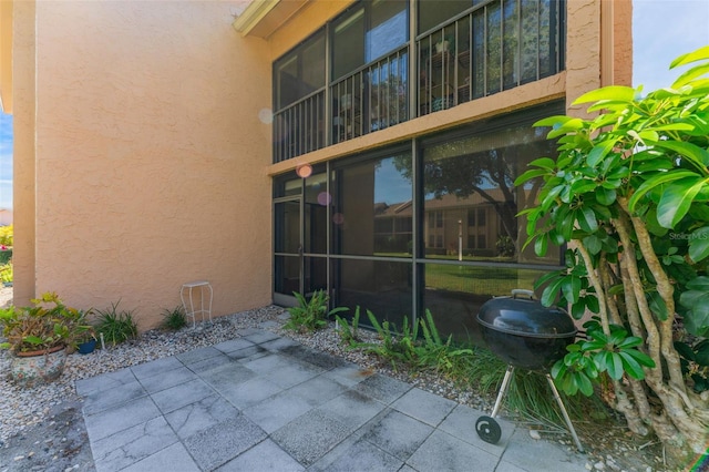 view of patio / terrace featuring a grill