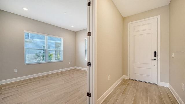 interior space featuring light wood-type flooring