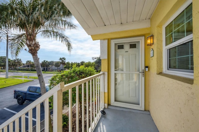 view of doorway to property