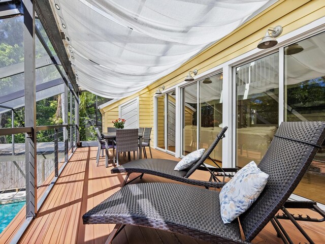 1214 Sea Plume Way, Sarasota, FL 34242 - wooden deck featuring outdoor dining area