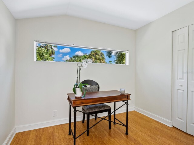 1214 Sea Plume Way, Sarasota, FL 34242 - office space with wood finished floors and vaulted ceiling