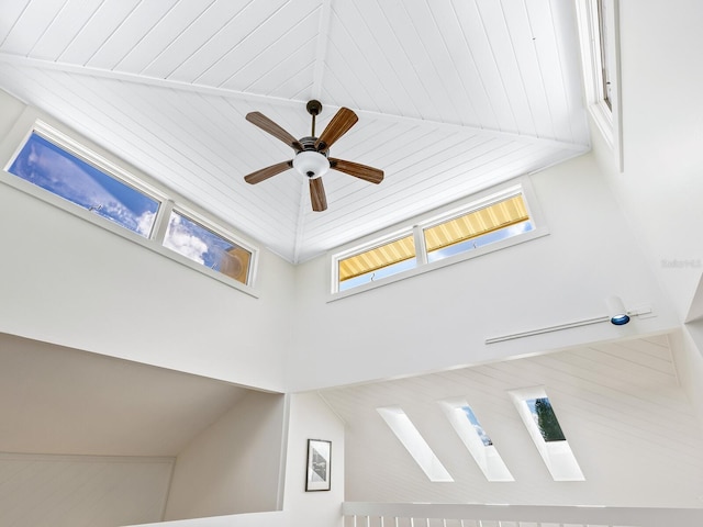 interior details with ceiling fan