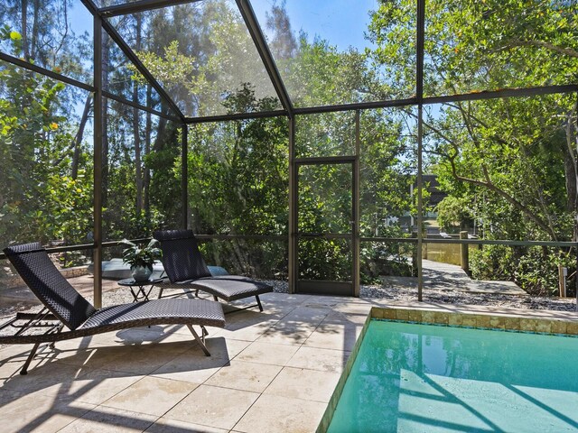 1214 Sea Plume Way, Sarasota, FL 34242 - outdoor pool featuring a patio area and a lanai