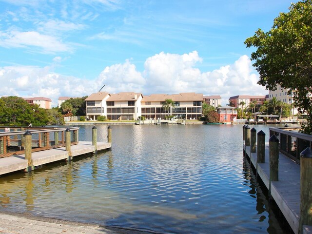 1214 Sea Plume Way, Sarasota, FL 34242 - dock area with a water view and a residential view