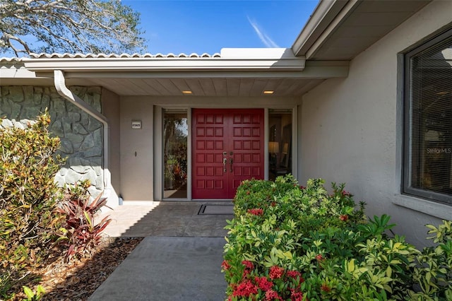 view of doorway to property