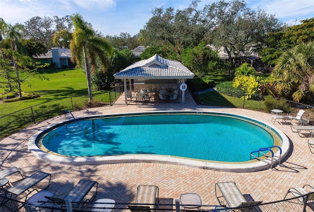 view of pool with a patio area