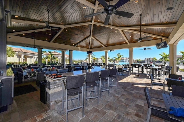 view of patio / terrace featuring a gazebo