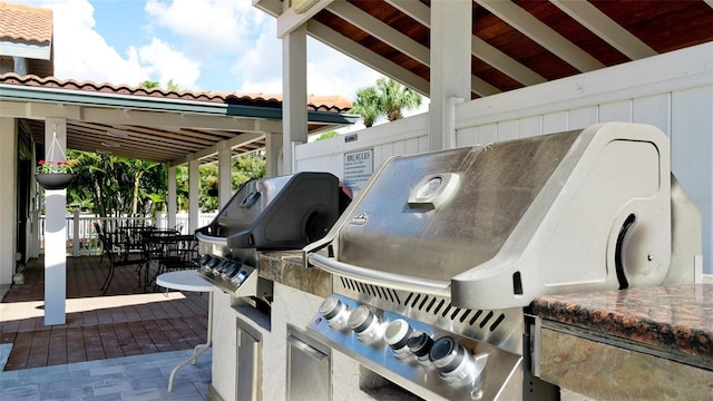 view of patio / terrace featuring grilling area