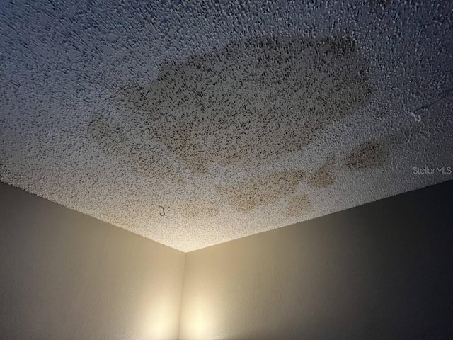 interior details featuring a textured ceiling