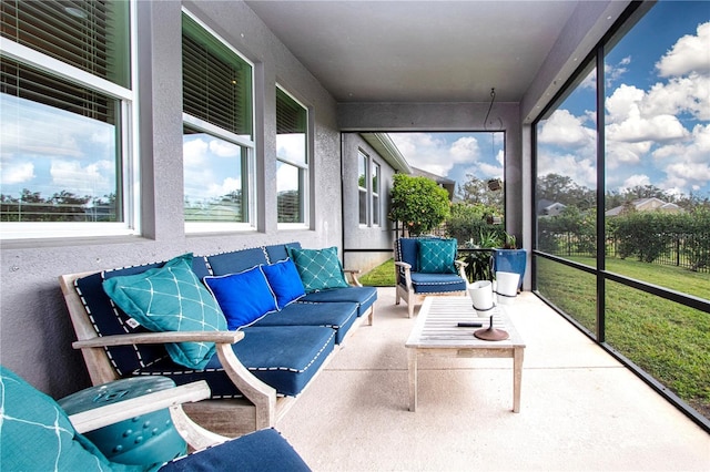 view of sunroom / solarium