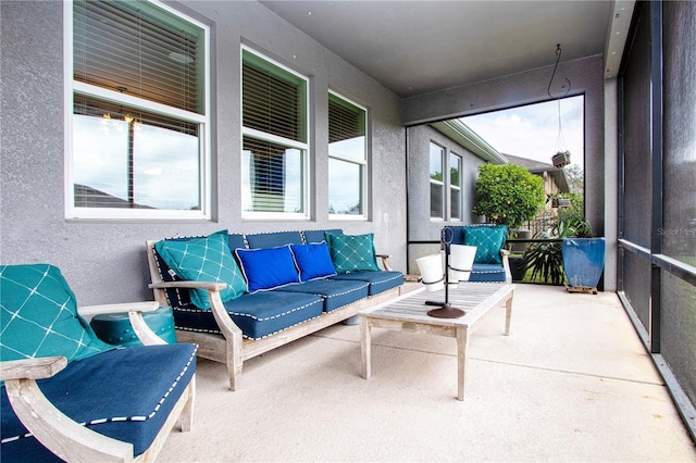 view of sunroom