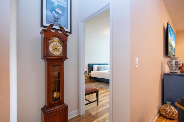 hallway featuring light hardwood / wood-style flooring