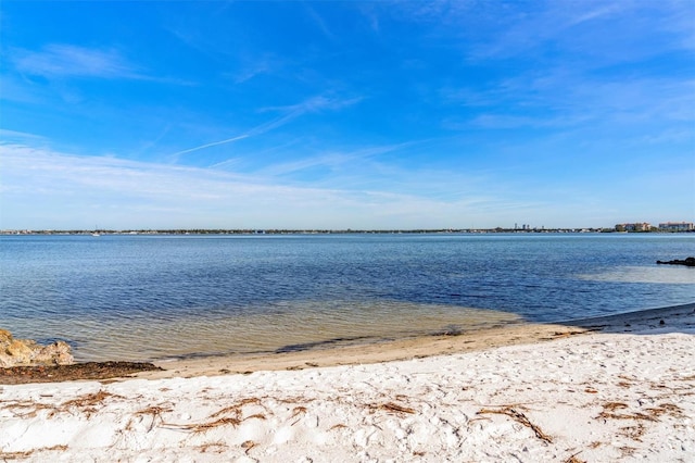 water view with a view of the beach